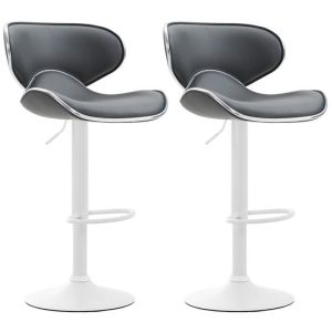 Taburetes de bar modernos - 2 - polipiel gris