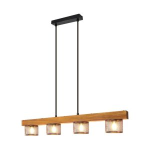 NETTLIFE colgante 4xE14 madera negro comedor