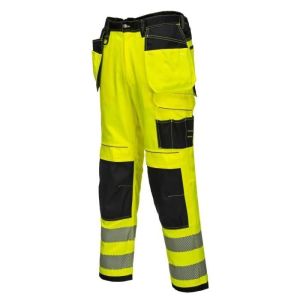 Pantalón de alta visibilidad multipocket portwest vision - naranja