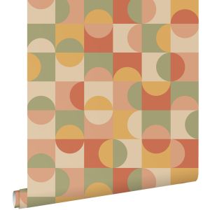 Estahome papel pintado motivo geométrico en estilo bauhaus 130941