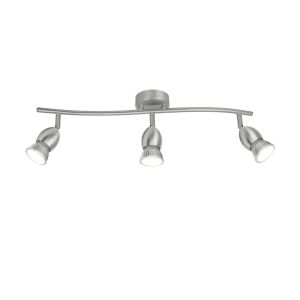 Plafón alargado de 3 luces diseño moderno y funcional