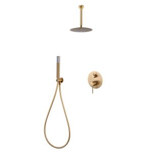 Imex - columna ducha empotrada con grifo oro serie tívoli