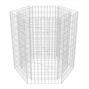 vidaXL arriate hexagonal de gaviones 100x90x100 cm