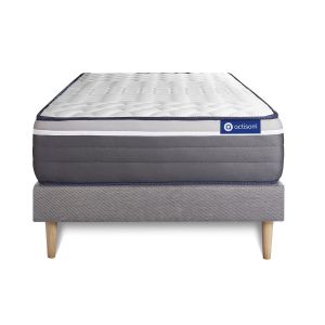 Pack colchón actimemo plus 90x200cm + somier, espuma viscoelástica, 7 zonas