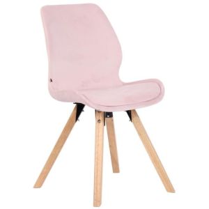 Silla escandinava de terciopelo rosa - 1 ud - 87 cm