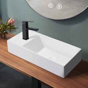 Nettlife lavabo cerámico blanco 40x22