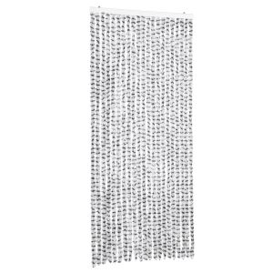vidaXL cortina antimoscas chenilla gris claro y gris oscuro 90x200 cm