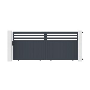 Puerta corredera de aluminio 3,7m nevis a.160cm