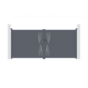 Puerta automática batiente veleta 4m a.180cm + motor tanker b700