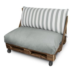 Cojín para palets toldotex gris asiento 80x80x20 (liso)