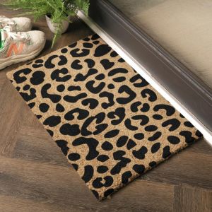 Felpudo con estampado de leopardo - 60 x 40 cm