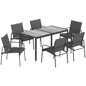 Conjunto de jardín 150x80x74 cm acero galvanizado, textilene Outsunny