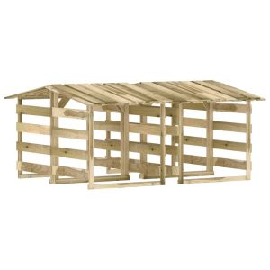 vidaXL pérgolas con techo 4 uds madera pino impregnada 100x90x100 cm