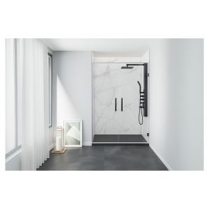 Ondee - kit  paneles murales nicho  mármol blanco 120cm perfil negro