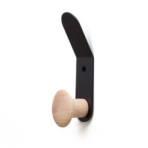 Colgador de pared rei c8713 | 45x135x37 mm | negro mate-crudo
