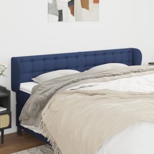 Cabecero de tela azul 203x23x78/88 cm eso7486