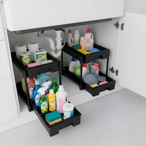 Organizador bajo fregadero 2 alturas 32x21x38 cm nyana home