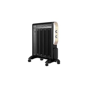 -radiador eléctrico mica de la serie abrigo de color negro/dorado. Fabricad