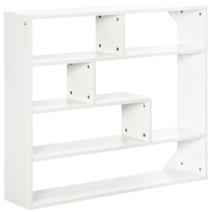 Estantería de pared 94x19.5x80 cm color blanco Homcom