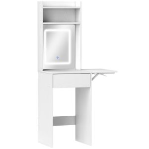 Tocador de maquillaje 45x45x152 cm color blanco Homcom