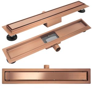 Rea drenaje lineal neox brush copper 100, 100x11x5 cm