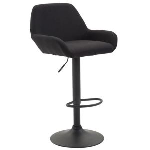 Taburete alto ajustable - con reposabrazos - negro