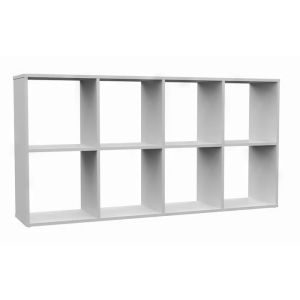 Biblioteca - 2x4 - blanco mate - 4 estantes - 147 x 75 x 30 cm