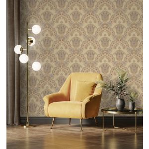 Papel pintado gaulan  de damasco hindú  textura de tela tejida en 10.6m²