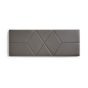 Cabecero de cama 105 dos rombos polipiel 112x57x5cm gris