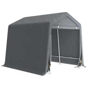 Carpa para herramienta 240x200x202 cm metal, pe color gris Outsunny