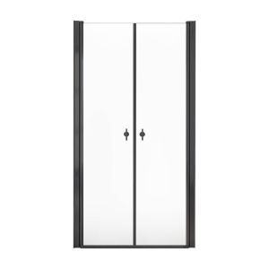 Puerta batiente cristal transparente lavea - 90 x 195 cm negro