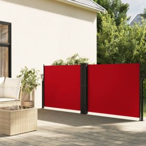 Pantalla de jardín, toldo lateral retráctil rojo 140x600 cm ety5858759