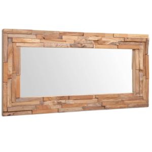 Espejo decorativo rectangular teca 120x60 cm
