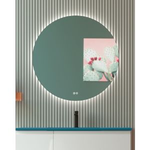 Espejo LED redondo baño sensor táctil 80cm