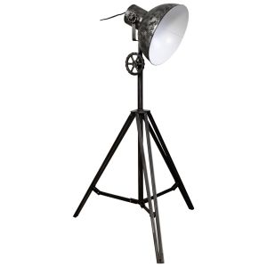 Lampara de pie de metal negra 30x25x138