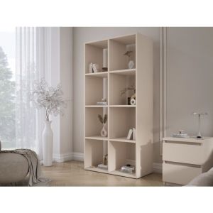 Librería 8 compartimentos - cachemira - panel 18 mm - 147 x 74 x 30 cm