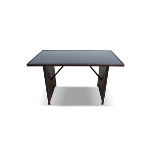Mesa de jardin ratan pe y cristal templado. Muebles de jardin y terraza,