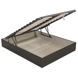 Canapé somier 135x200cm royal sleep negro montaje incluido