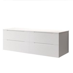 Móveis banho lavatório, victoria 120x45 cm branco fosco 2 gavetas suspensas