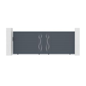 Puerta corredera de aluminio life 4m h.140cm