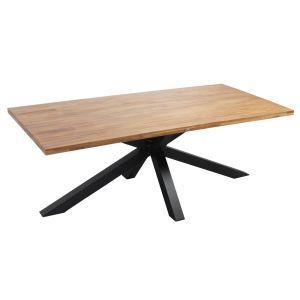 Oviala - mesa de jardín de acacia y aluminio 8 plazas 200x95 cm
