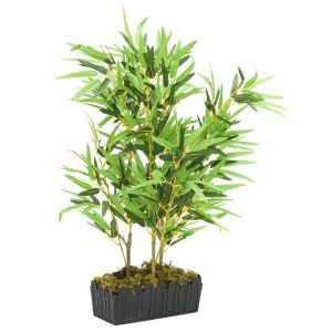 vidaXL árbol de bambú artificial con 500 hojas verde 80 cm