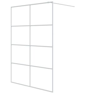 vidaXL mampara de ducha vidrio esg transparente blanco 140x195 cm