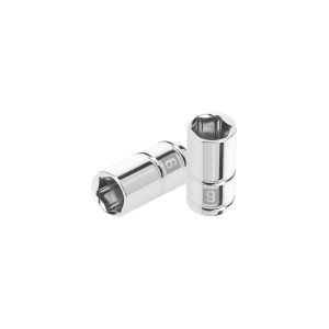 Llave vaso hexagonal, cuadro 1/4" - 9 mm
