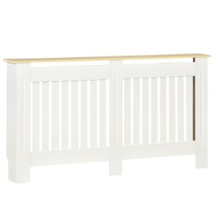 Cubierta del radiador 152x19x83 cm color blanco Homcom