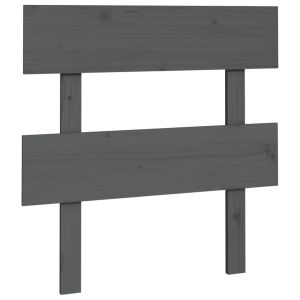 vidaXL cabecero de cama madera maciza de pino gris 93,5x3x81 cm