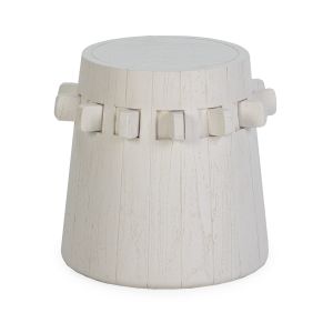 Taburete 44x44x45 madera blanco