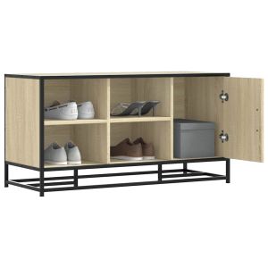 Banco zapatero madera de ingeniería roble sonoma 100x40x53,5 cm oif273227