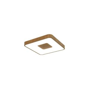 Mantra plafón LED cuadrado madera coin regulable con mando y app – 56w,