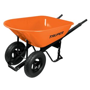 Carretilla con doble llanta neumática - 120 l